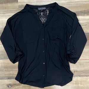 Almost Famous Black Button-Down Shirt